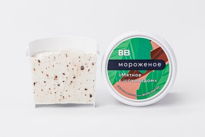 Мороженое ВкусВилл Мятное с шоколадом 85 г