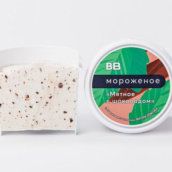 Мороженое ВкусВилл Мятное с шоколадом 85 г