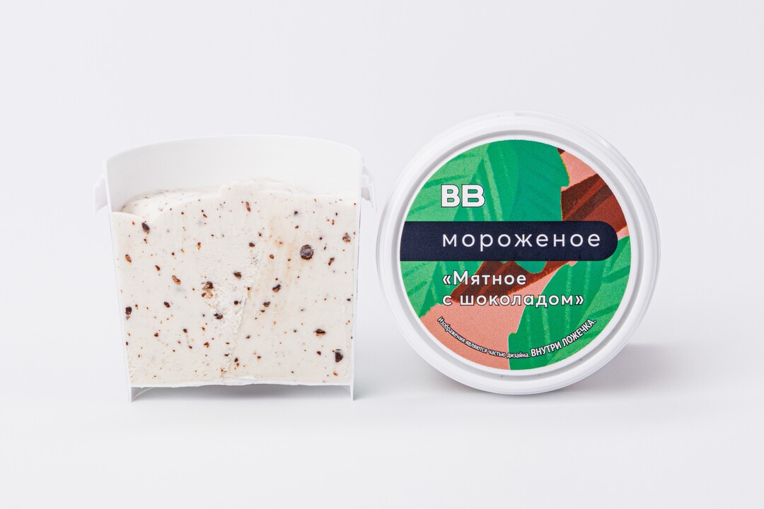 

Мороженое ВкусВилл Мятное с шоколадом 85 г