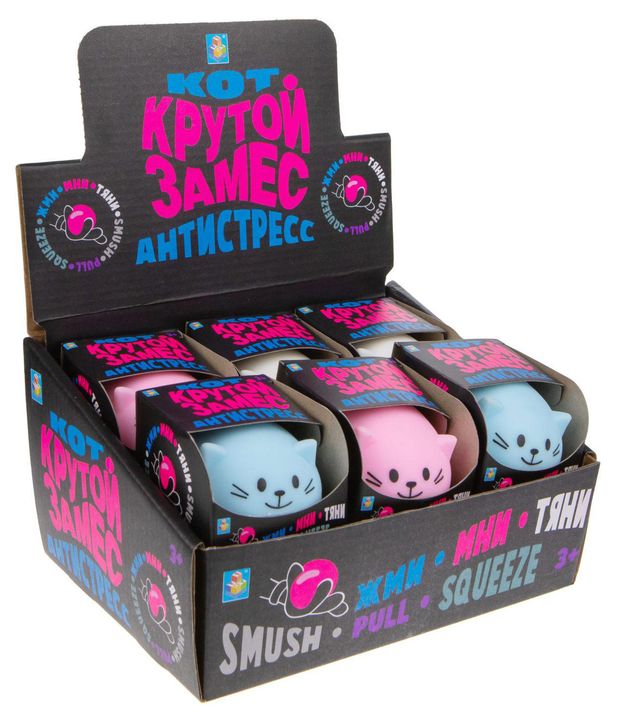 

Игрушка 1TOY Крутой замес, кот 7 см, цвет в ассортименте 1 шт
