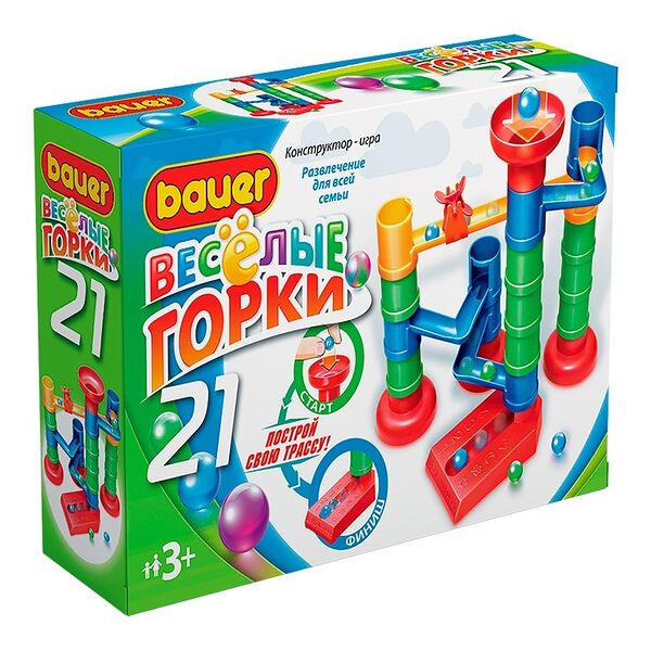 Конструктор игровой Bauer Весёлые горки 29 деталей
