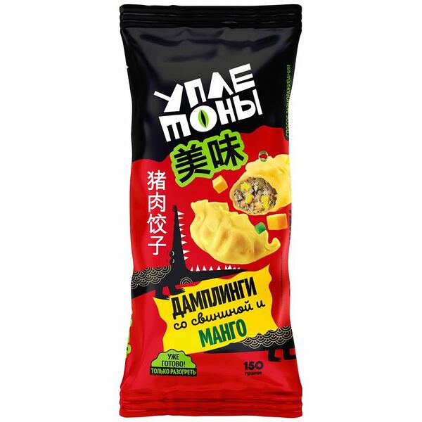 Дамплинги Уплетоны со свининой и манго вареные замороженные 150 г