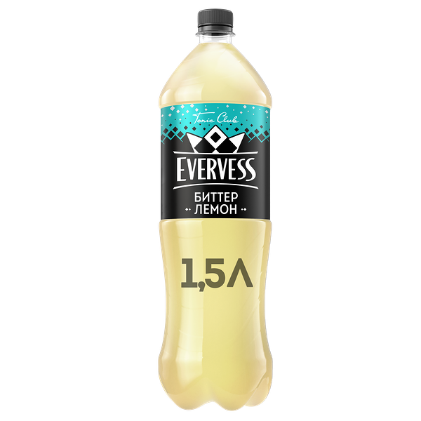 Газированный напиток Evervess Биттер Лемон сильногазированный 1.5 л
