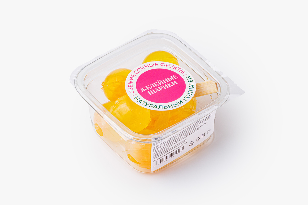 

Желе ВкусВилл Шарики мандарин 108 г