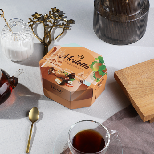 

Конфеты Merletto с нугой, орехами и карамелью 150 г