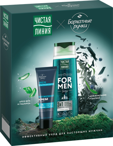 

Подарочный набор For Men: шампунь-гель 250 мл, крем для рук 80 мл 1 шт.