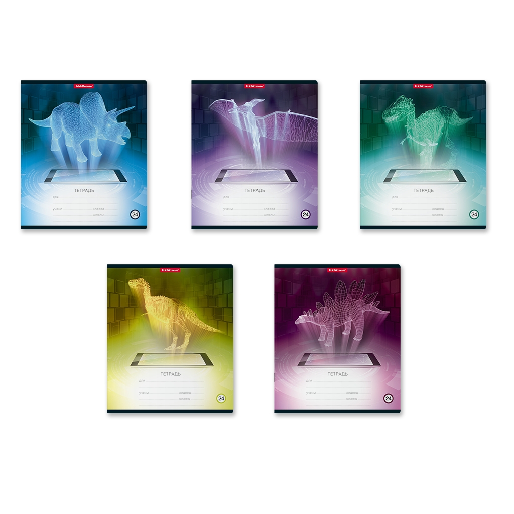 

Тетрадь ErichKrause Digital Dino в ассортименте 24 листа 1 шт