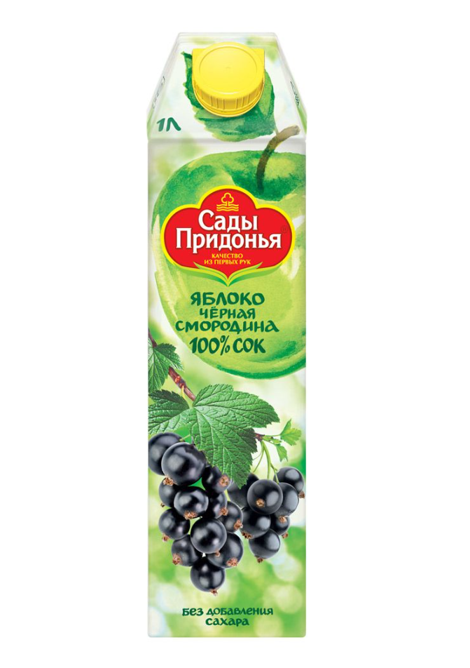 

Сок Сады Придонья яблоко, черная смородина 1 л
