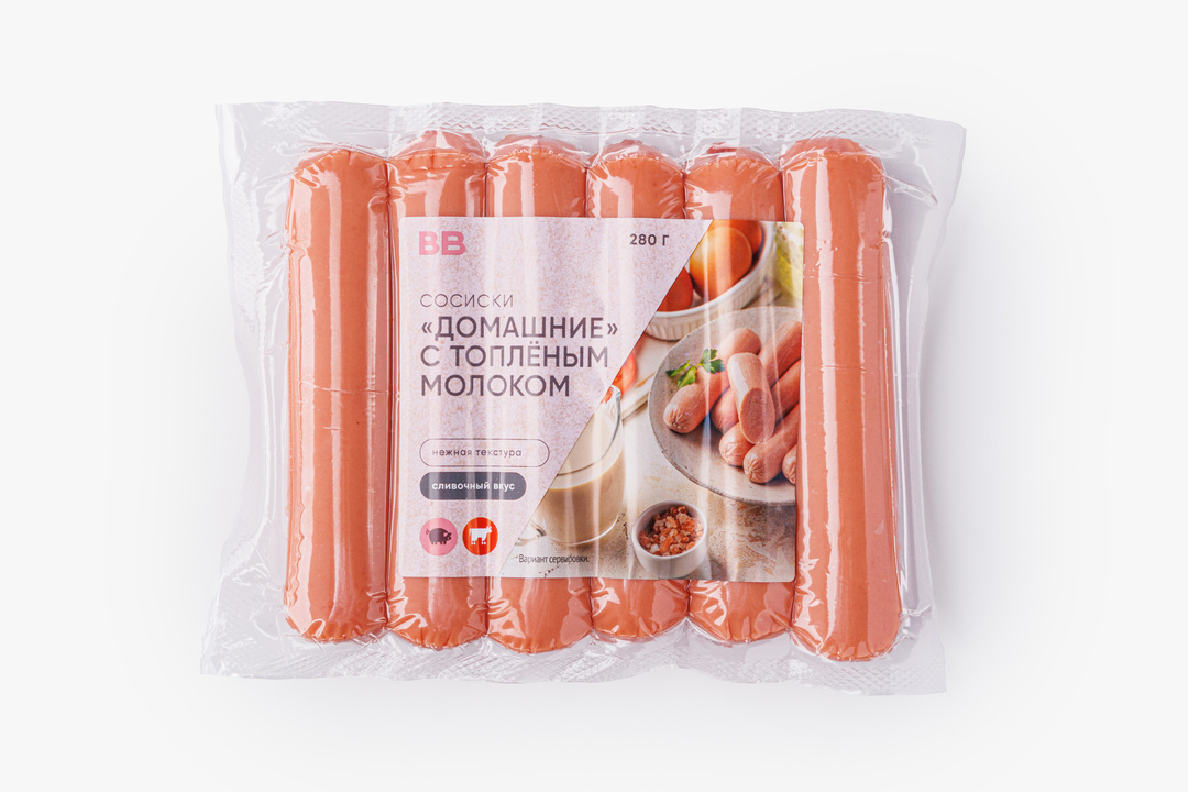 

Сосиски ВкусВилл Домашние с топленым молоком 280 г