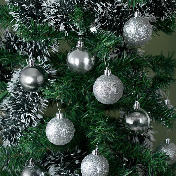 Шарики новогодние, Снежное кружево, 8 шт., в ассортименте