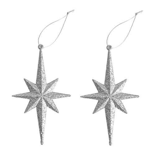 Украшение на елку Звезда пластиковая 12.5см