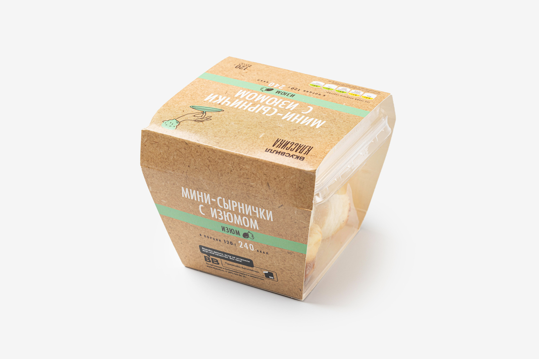 

Мини-сырнички с изюмом 120 г