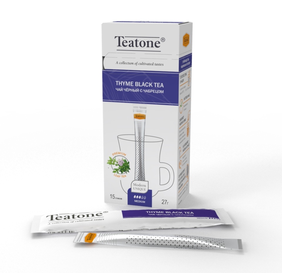 

Чай черный Teatone Thyme Black line Tea с чабрецом 15 стиков 27 г