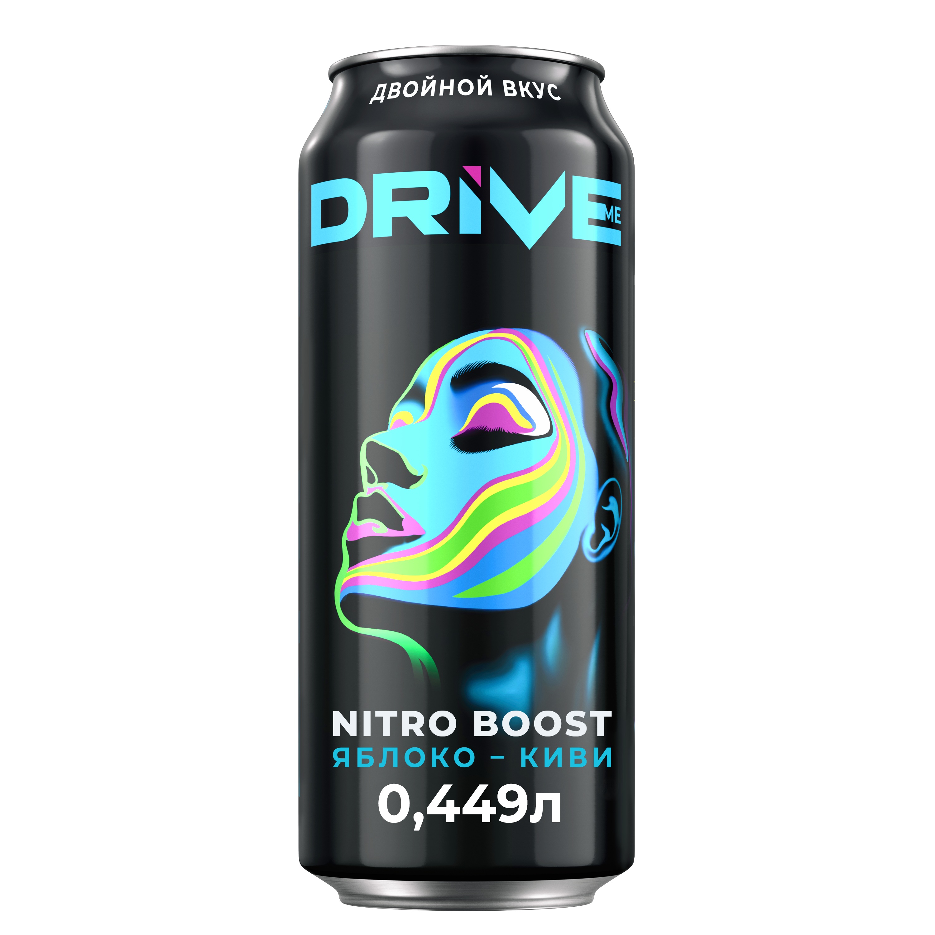 

Напиток тонизирующий Drive me Nitro Boost яблоко-киви 0.449 л