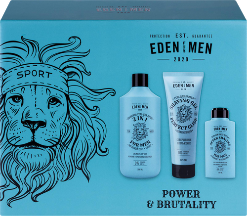 

Подарочный набор Eden Men Шампунь-гель 2в1 250 мл + Гель для бритья 250 мл + Бальзам после бритья 100 мл