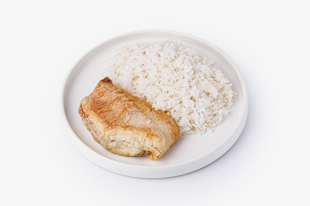 

Камбала ВкусВилл жареная с рисом басмати 250 г