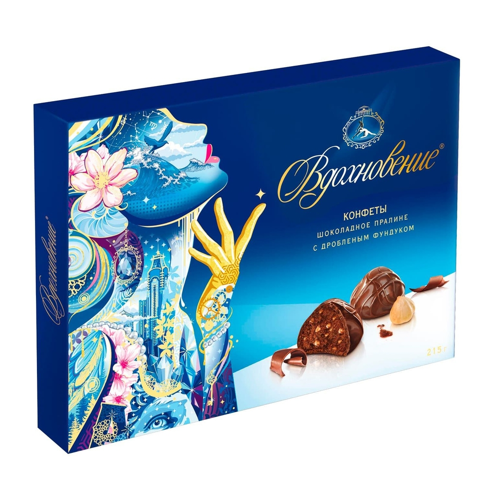 

Конфеты Вдохновение с фундуком дизайн в ассортименте 215 г