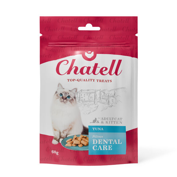 Лакомство Chatell Подушечки для ухода за зубами для кошек, с тунцом 60 г