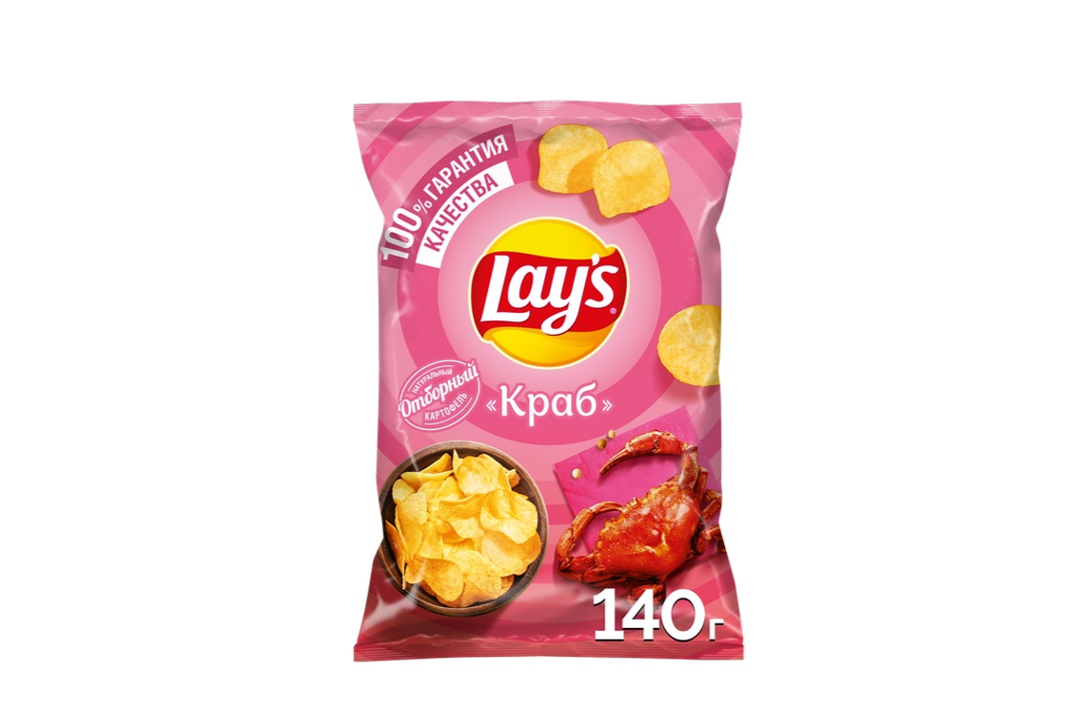 

Картофельные чипсы Lay's Краб 140 г