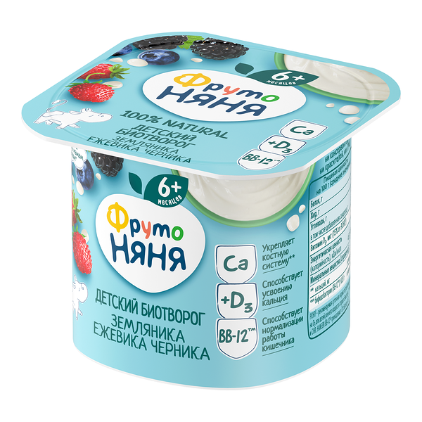 Биотворог ФрутоНяня с лесными ягодами с 6 месяцев 4.2% 100 г