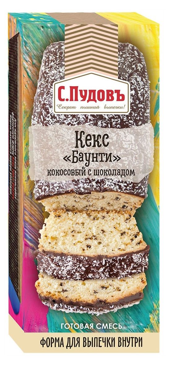 

Смесь для выпечки С.Пудовъ Кекс Баунти кокосовый с шоколадом 300г