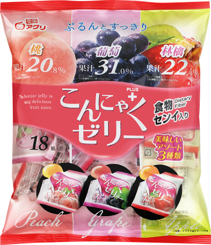 

Желе Yukiguni Aguri Конняку микс Персик-виноград-яблоко 288 г