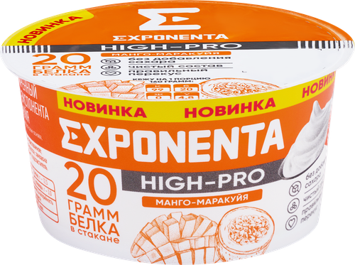 

Йогурт Exponenta High-Pro Манго-маракуйя с повышенным содержанием белка 160 г
