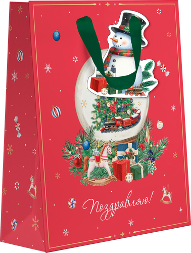 

Пакет подарочный City home Trade New Years Joy 25.5х31.5х11 см 1 шт., в ассортименте