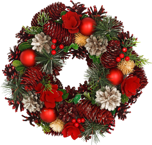 

Венок Homeclub Рождественский с шишками и ягодами 30 см 1 шт. цвет в ассортименте