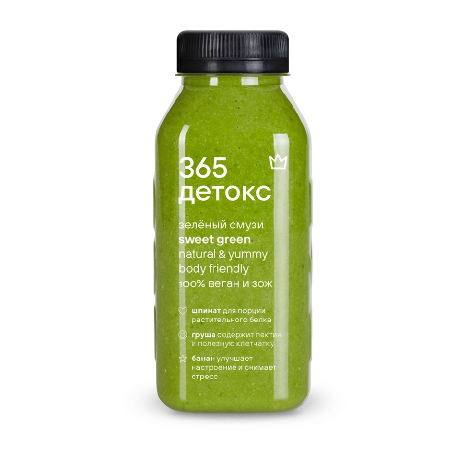 

Напиток безалкогольный «Зеленый смузи. Sweet green», 365 detox, Россия