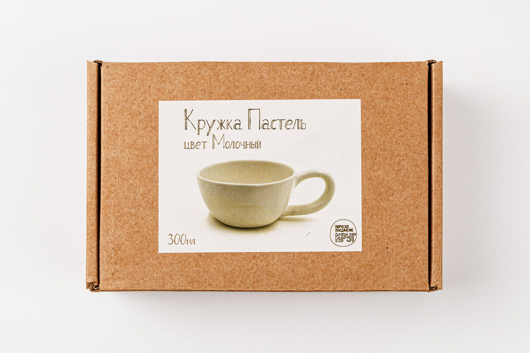 

Кружка Творческое объединение Круг Пастель большая молочный 300 мл