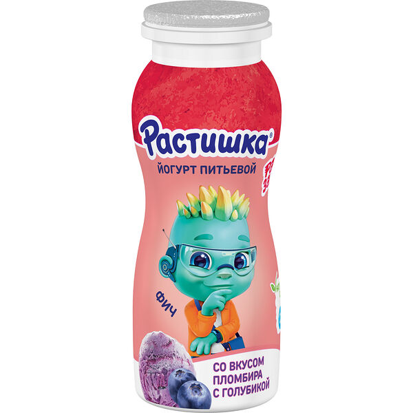 Питьевой йогурт Растишка Пломбир с голубикой 90 г