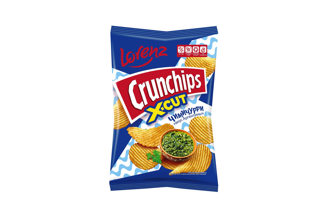 

Чипсы Crunchips X-Cut картофельные рифлёные Аргентинский соус Чимичурри 70 г