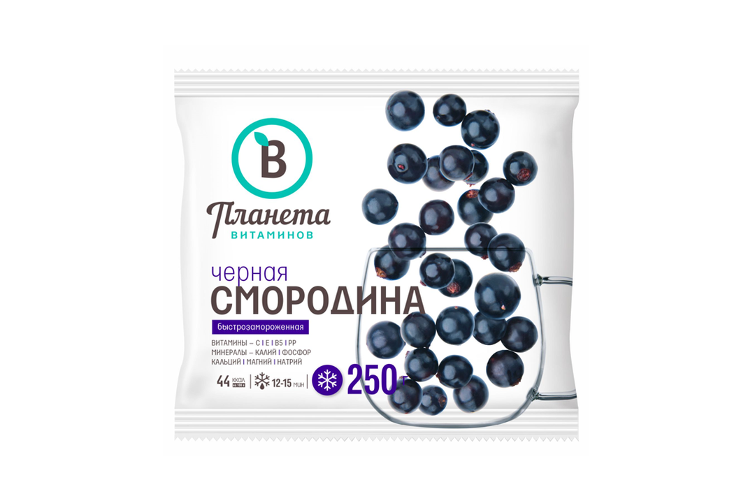 

Смородина черная Планета Витаминов 250 г
