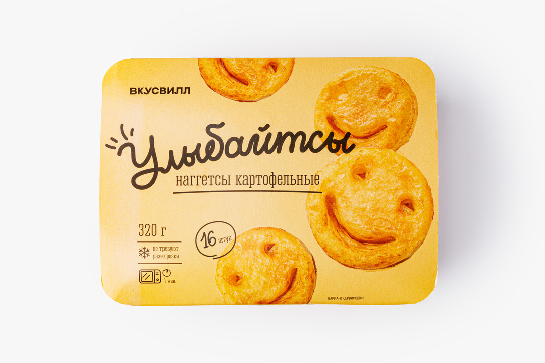 

Наггетсы картофельные ВкусВилл Улыбайтсы замороженные 320 г