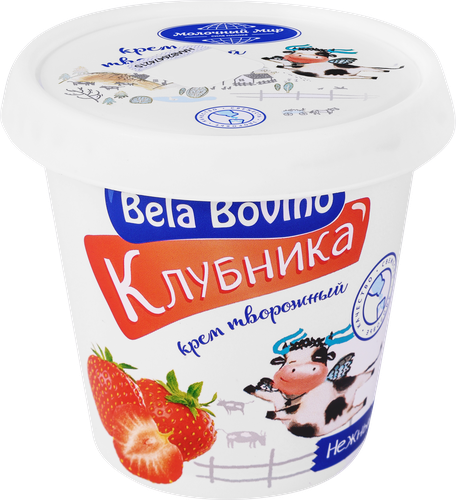

Крем творожный Bela Bovino взбитый клубника 3% 110 г