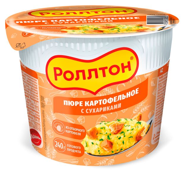 

Пюре картофельное Роллтон с сухариками 40 г