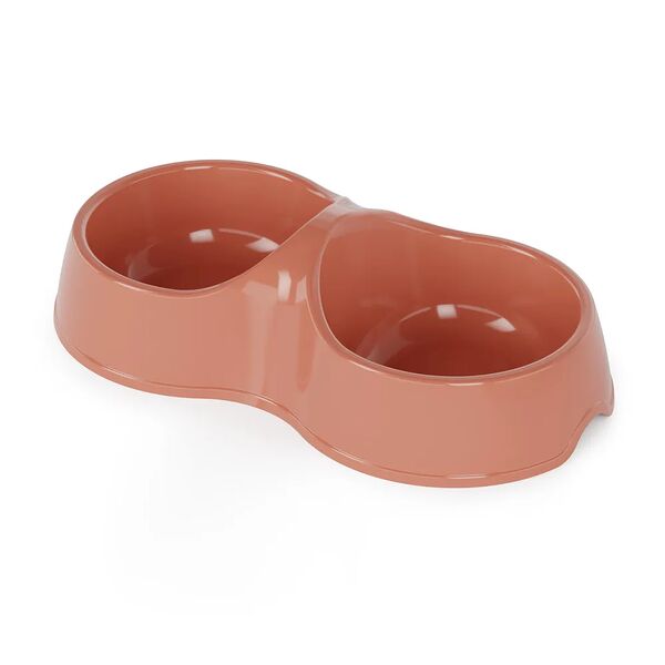 Миска двойная Альтернатива для кошек Эффи, 200 мл, розовый