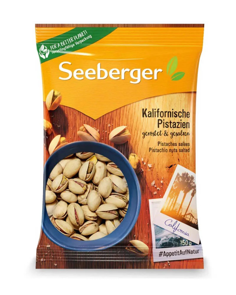 

Орехи Seeberger фисташки жареные соленые 150 г