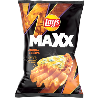 Чипсы карт"LAY`S MAXX"(Пицца 4 сыра)100г