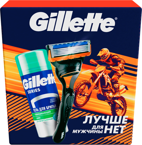 

Набор подарочный Gillette Бритва Fusion c 1 сменной кассетой+TGS Гель для бритья Алоэ 75 мл