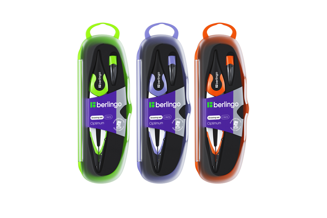 

Готовальня Berlingo Optimum 2 предмета, 135 мм, цвет в ассортименте 1 шт.