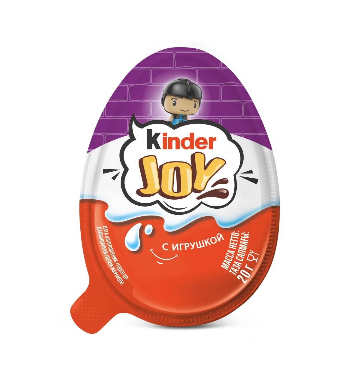 

Яйцо шоколадное Kinder Joy с вафельными шариками с игрушкой дизайн упаковкт в ассортименте 1 шт 20 г
