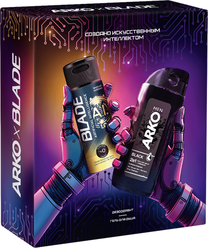 

Набор подарочный Arko Гель для душа-шампунь Men Black и Дезодорант Blade Al 1.0 546 г