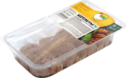 

Котлеты Чебаркульская птица из филе грудки цыпленка-бройлера охлажденные 400 г