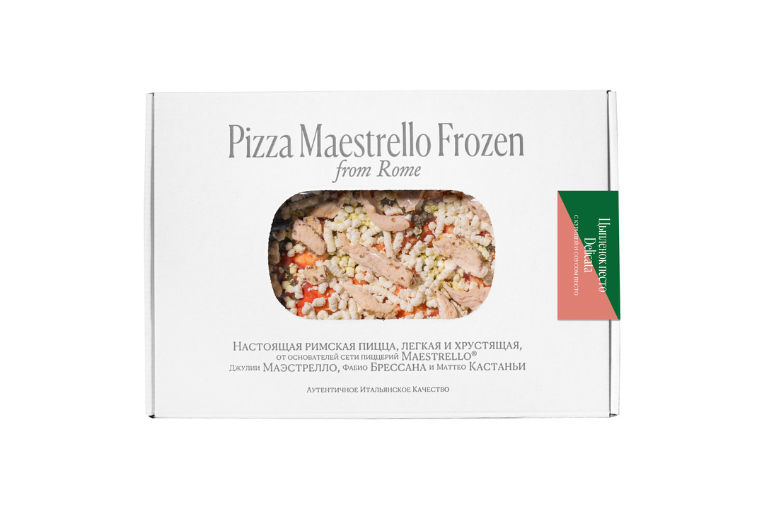 

Пицца Maestrello Римская Цыпленок и песто 420 г