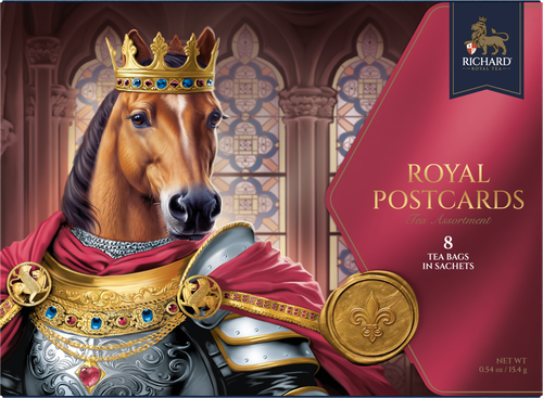 

Чайное ассорти конверт Richard Royal Postcards 8 саше 15.4 г, дизайн в ассортименте