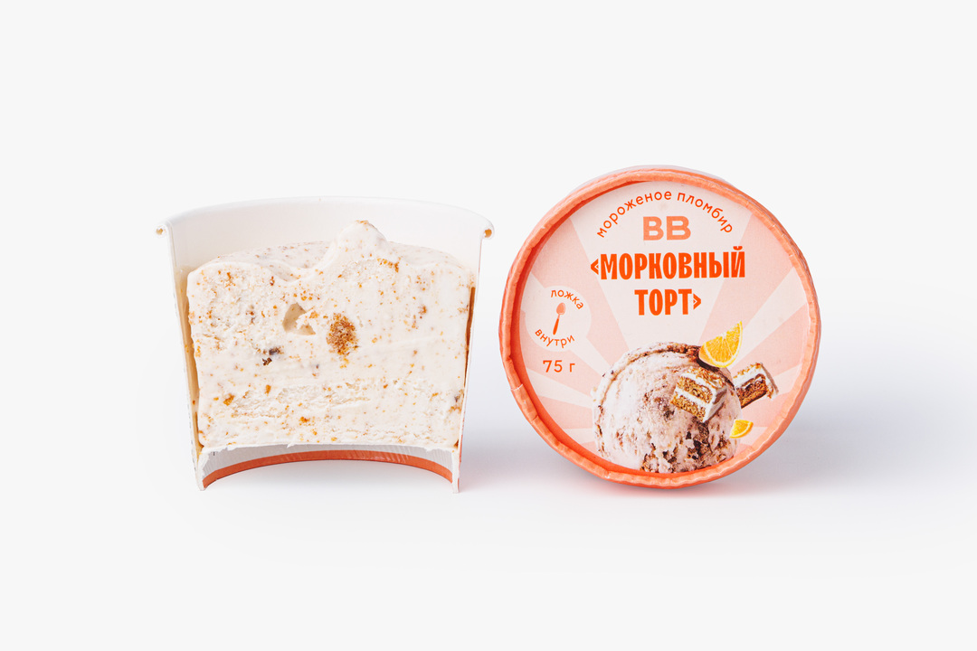 

Мороженое пломбир ВкусВилл Морковный торт 75 г