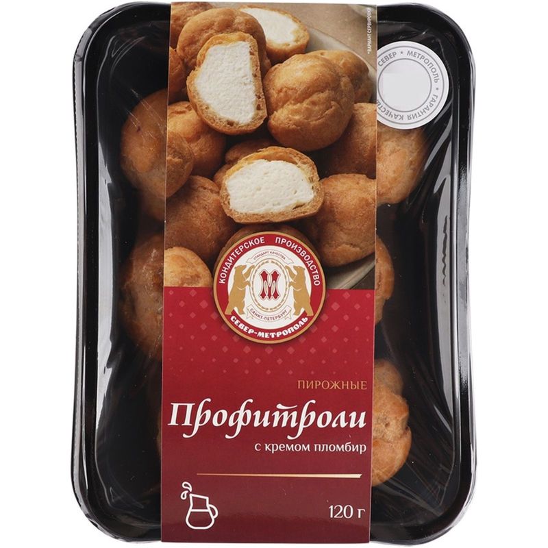 

Профитроли Север-Метрополь с кремом пломбир 120 г