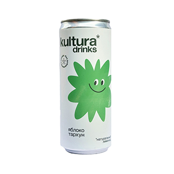

Напиток газированный Kultura drinks Яблоко-тархун 0.33 л
